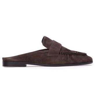 Black Suede Studio Gabby Loafer in Hot Fudge Suede at Nordstrom, Size 35