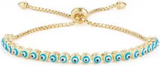 Chloe and Madison SPHERA MILANO Enamel Evil Eye Slider Bracelet in Gold at Nordstrom Rack