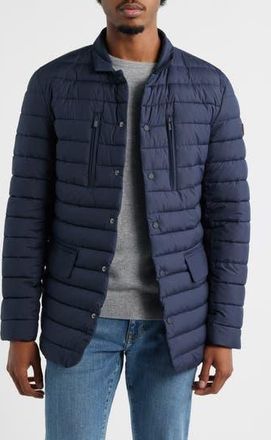 Save The Duck Elias Quilted Water Resistant Puffer Jacket in Blue Black at Nordstrom Rack, Size Small