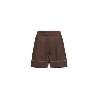 Moncler Moncler Tailored Cotton Blend Shorts, Women, Brown, Size: 38