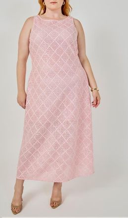endless rose Textured Sleeveless Maxi Dress in Pink at Nordstrom, Size 2X