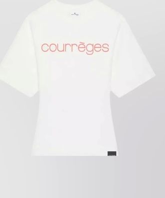 Courr&egrave;ges high waist mini skirt shiny finish