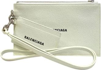 Balenciaga Pre-owned Clutches, female, White, Size: ONE SIZE Pre-owned Leather balenciaga-bags