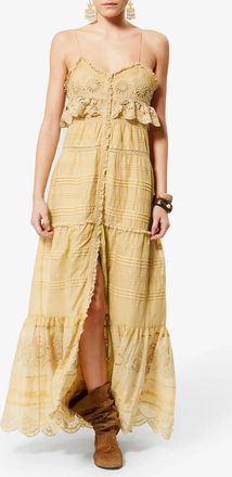 Isabel Marant Paule Cami Maxi Dress In Light Ocher