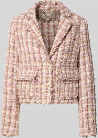 Milano Milano Italy Regular Fit Blazer mit Strukturmuster und Pattentaschen in Rose, Gr&ouml;&szlig;e 34