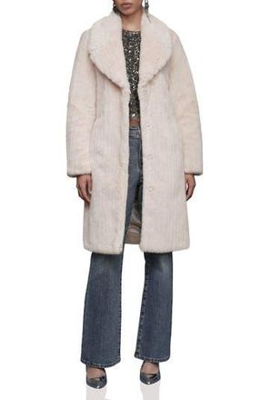 Avec Les Filles Faux Fur Belted Coat in Ivory at Nordstrom Rack, Size Xx-Large