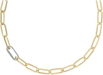 Roberto Coin Paperclip link with Diamond Necklace 17 - 9151253AY17X