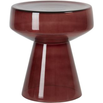 Light & Living Light&living - tavolino Dakwa vetro bordeaux - &Oslash;37x44 cm
