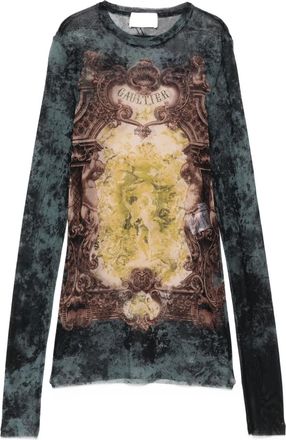 Jean Paul Gaultier T-shirt con stampa barocca - Nero