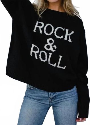 Panache Rock And Roll Sweater In Black And White