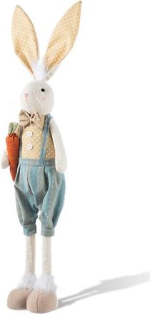 Glitzhome Easter Fabric Boy Bunny with Telescoping Legs in Blue at Nordstrom, Size Medium