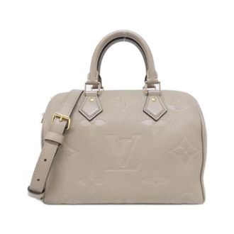 Louis Vuitton Pre-owned Monogram Empreinte Speedy Bandouliere Boston Bag - Dames - Pre-owned - Beige - Maat: ONE Size Leer