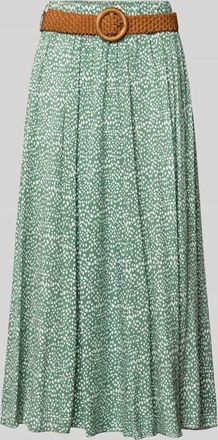 Apricot Midirock aus Viskose mit G&uuml;rtel in Lind, Gr&ouml;&szlig;e XXL