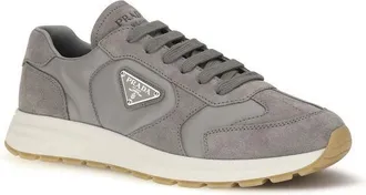 Prada Mens Gray Recycled Polyamide Athletic Sneakers