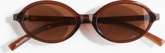 H&M Ovale Sonnenbrille - Brown