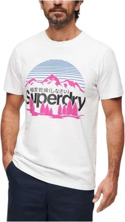 Superdry T-Shirts, male, White, Size: XL Great Outdoors T-shirt