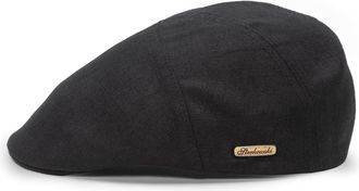 Sterkowski Ivy Five Cap | 100% Linen Flat for Men and Women Summer Caps Mens Fabric Sun Hats Trucker Vintage Breton Ireland UK 6 7/8 Black