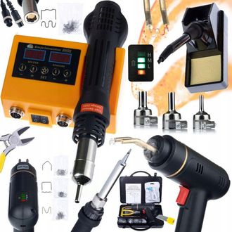 OEM Estaci&oacute;n De Soldadura Rosfix 2en1 (aire Caliente Y 900m) Rosfix Orange Husky Oh660 Electric Serie S+ Grapadora Recargable Rosfix Black Killer Rbk200w+