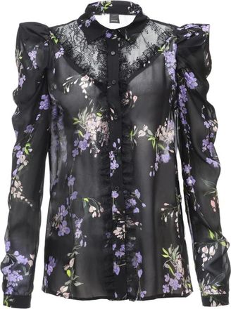 Pinko Georgette Sphinx Shirt - Dames - Overhemden - Veelkleurig - L - Overhemden