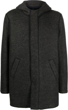Harris Wharf London hooded wool coat - men - Virgin Wool - 56 - Grey