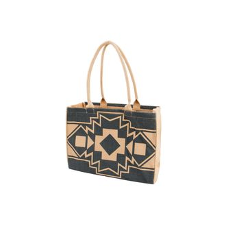 KAF Home Jute Market Tote Bag with Handles (Pendelton)