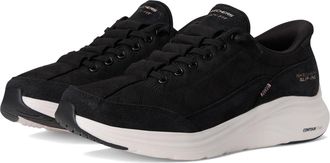 Skechers Womens Sneaker, Black/Rose Gold, 5.5 UK