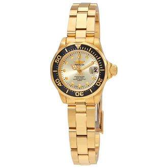 Invicta Pro Diver Champagne Dial 18kt Gold-plated Ladies Watch 17038