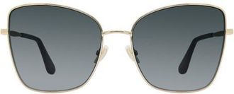 Stuart Weitzman 58mm Gradient Butterfly Sunglasses in Gold Black at Nordstrom