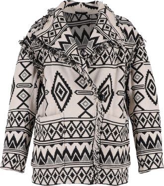 Isabel Marant Isabel Marant Pre-owned Womens Étoile Josiali Jacket in White and Black Cotton - Size Small