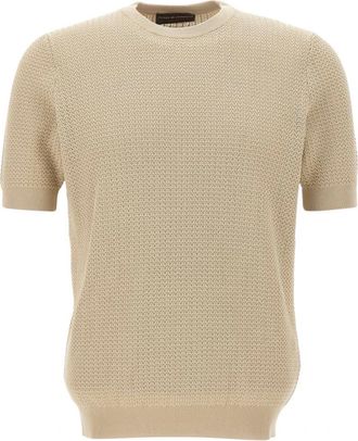 FILIPPO DE LAURENTIIS Round-neck Truien - Heren - Ronde hals truien - Beige - L - Truien & Vesten
