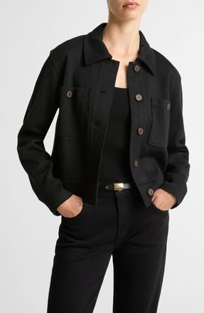 Vince Ponte Knit Jacket in Black at Nordstrom, Size Xx-Small