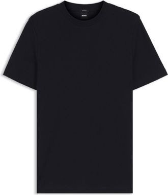 BOSS Herringbone-structure T-shirt in cotton