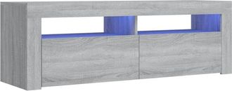 vidaXL Vidaxl - tv Cabinet with led Lights Grey Sonoma 120x35x40 cm