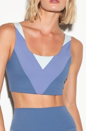 Spiritual Gangster Aura Strappy Longline Sports Bra in Vintage Indigo at Nordstrom Rack, Size X-Large