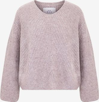 Lu Ren Weiter Kaschmir- und Seidenpullover mit V-Ausschnitt Piper