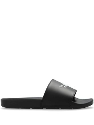 Off-white x Virgil Abloh slippers met logoprint - Zwart