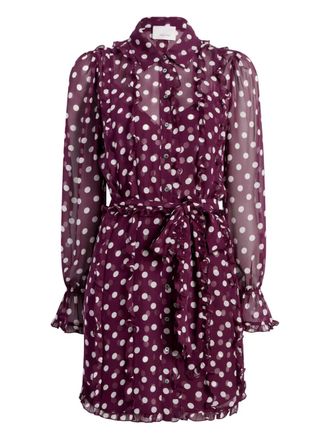 Cinq &agrave; Sept polka dot mini dress - women - Polyester - 10 - Red