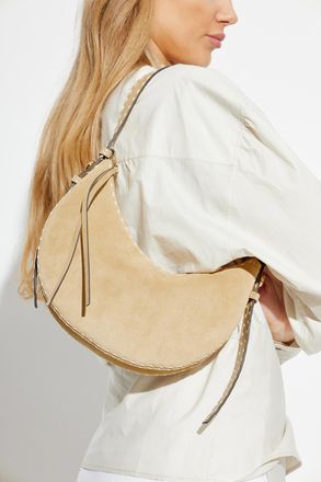 Tory Burch Romy Pick Stitch Shoulder Bag, Womens, Beige