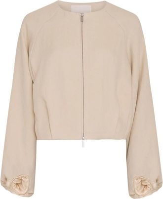 Moss Copenhagen Esteriane Jas - Dames - Jassen - Beige - Maat: M/L Viscose