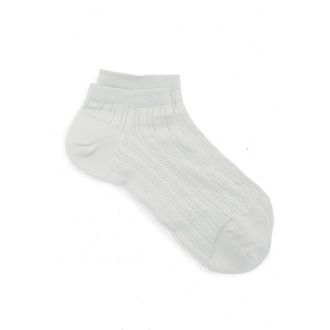 Casa Clara Love Colette Cotton Blend Pointelle Ankle Socks in White at Nordstrom