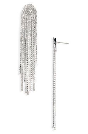 BaubleBar Daniella Fringe Earrings in Silver at Nordstrom