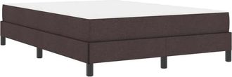 vidaXL Cama Tipo Box Spring Marr&oacute;n Oscuro 160 X 200 Cm Tela Vidaxl