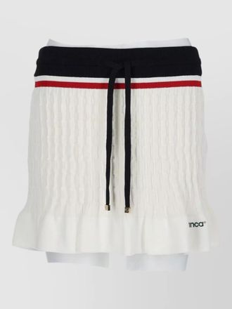 Casablanca knit tennis mini skirt contrast stripe