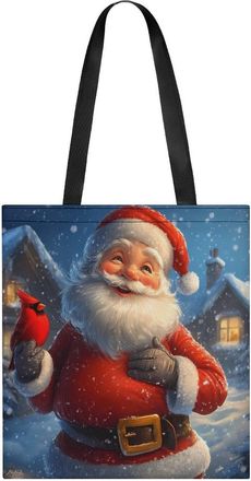 Generic Christmas Santa Red Cardinal Tote Bag for Women Men Shoulder Bags Purses Pouch Handbags