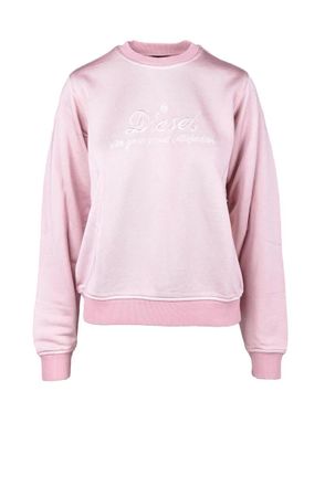 Diesel Pink Viscose Cotton Sweatshirt