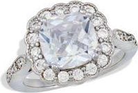 Savvy Cie Jewels Halo Statement Ring in White at Nordstrom Rack, Size 8