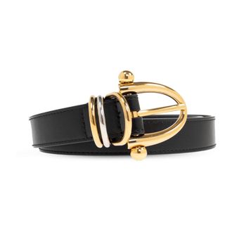Chlo&eacute; Belts, female, Black, Size: M Leather Belt