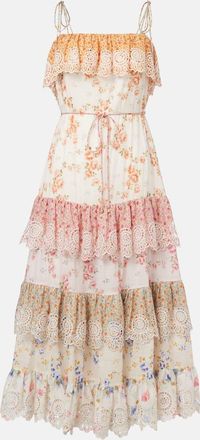 Zimmermann Abito lungo Lucky in cotone