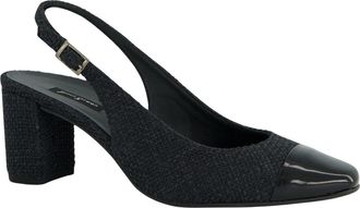 Paul Green Dallas Slingback Cap Toe Pump in Black Grace Soft Patent at Nordstrom, Size 10.5Us