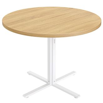 Vasagle Mesa de comedor redonda para 4 personas de color de roble